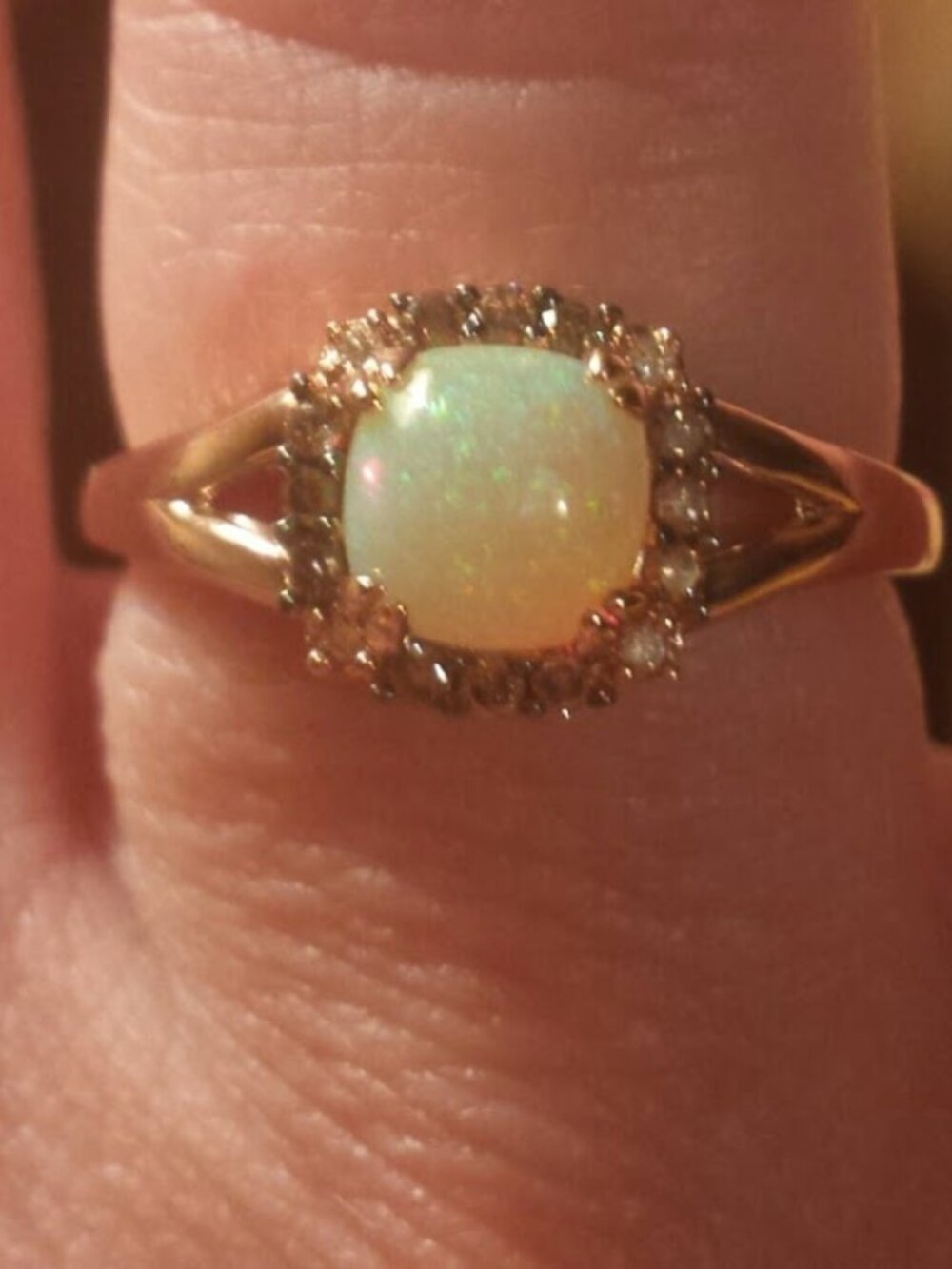 Opal & Diamond Ring